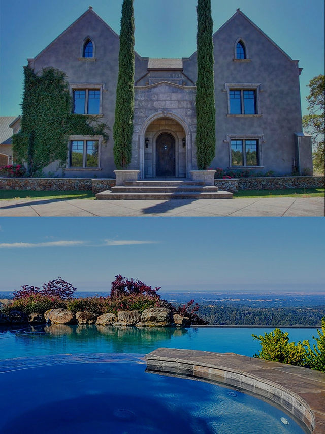 The castle and pool